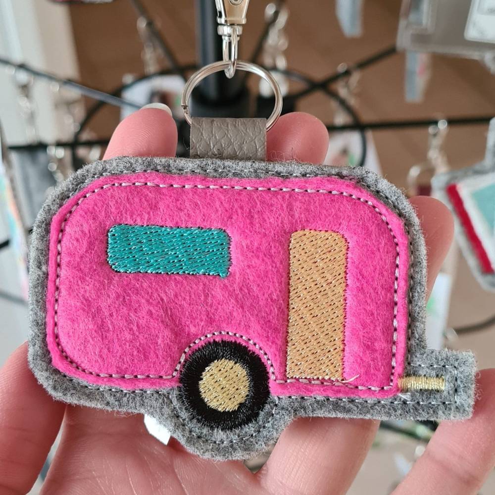 Stickdatei Anhänger Wohnwagenanhänger Camper ITH Bild 8