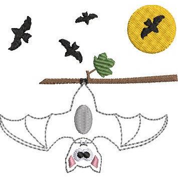 Stickdatei Fledermaus Halloween 10x10 15x15 20x20 Bild 2
