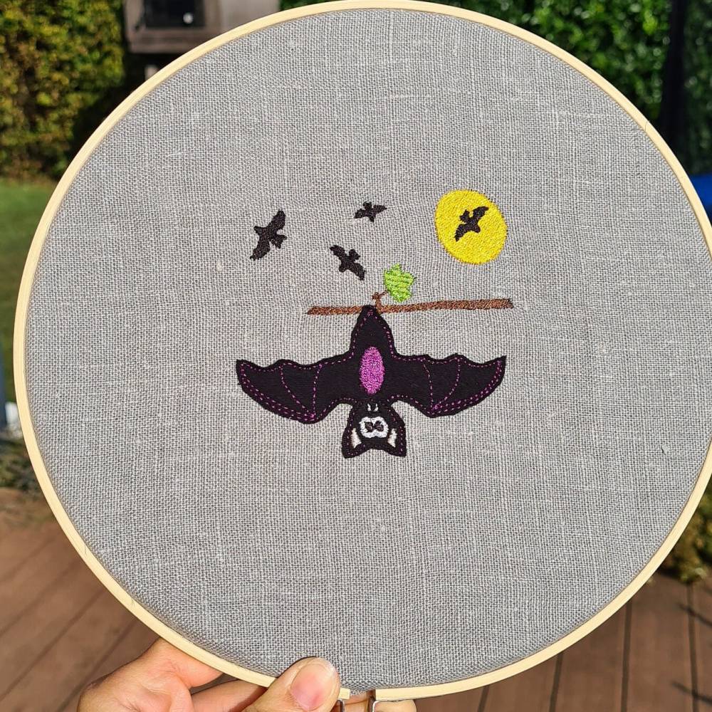 Stickdatei Fledermaus Halloween 10x10 15x15 20x20 Bild 3