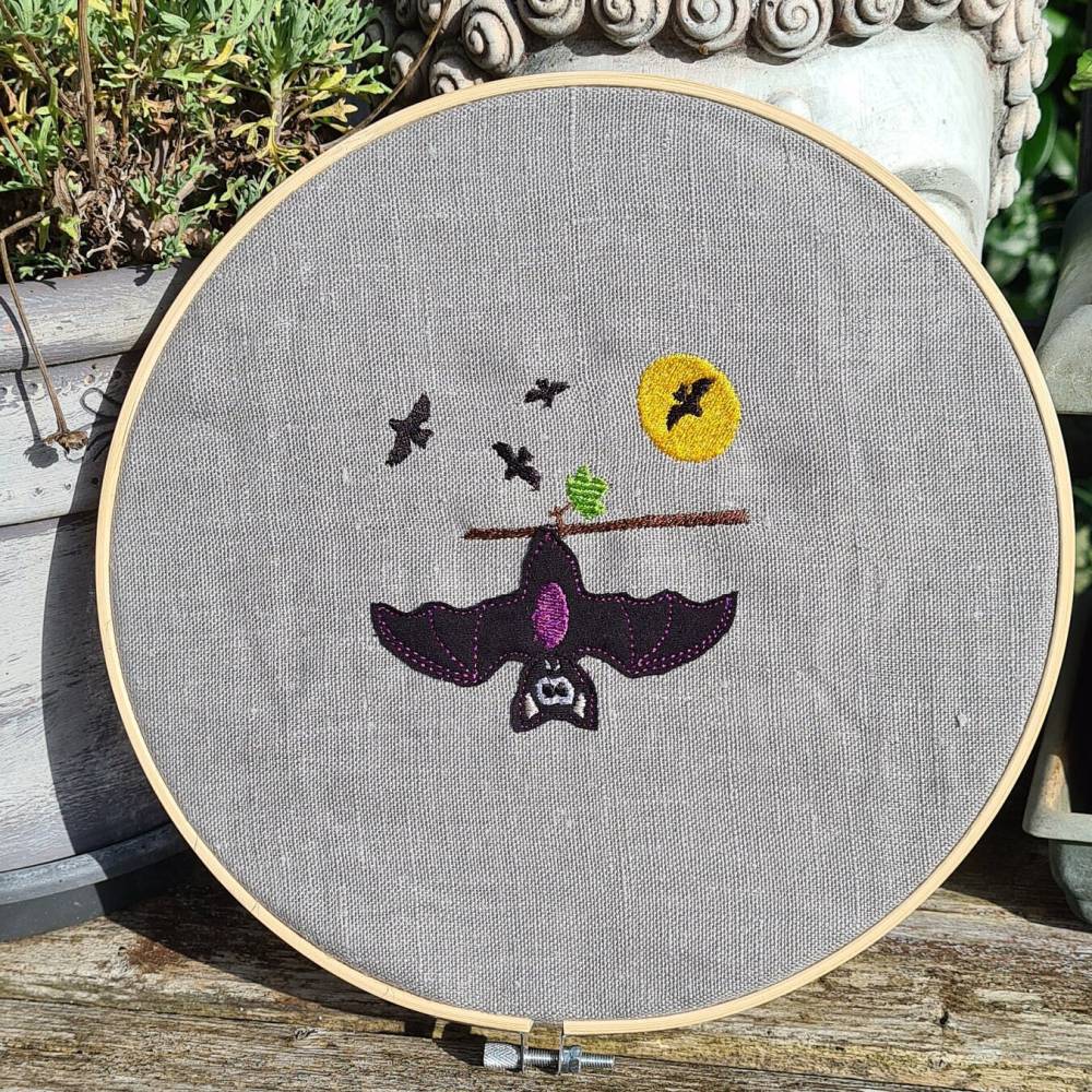 Stickdatei Fledermaus Halloween 10x10 15x15 20x20 Bild 4
