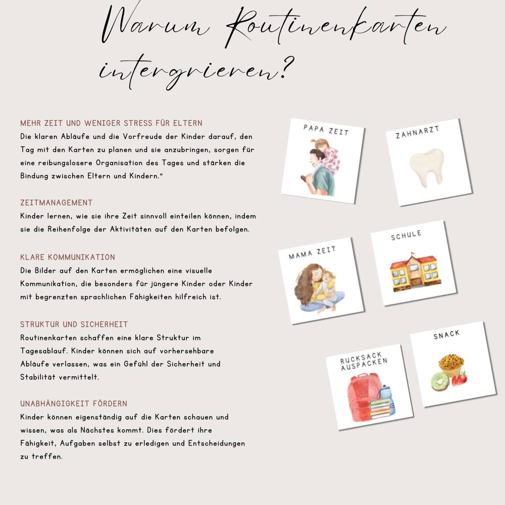 Wochenplan Kinder, Routinekarten Karten Kinder, Montessori A4 + A3  , PDF sofort Download zum Ausdrucken Bild 5