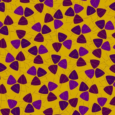 Geschenkpapier Retro-Dreiecke, aubergine/beere, mit wirbelnden Dreiecken und Strichen
