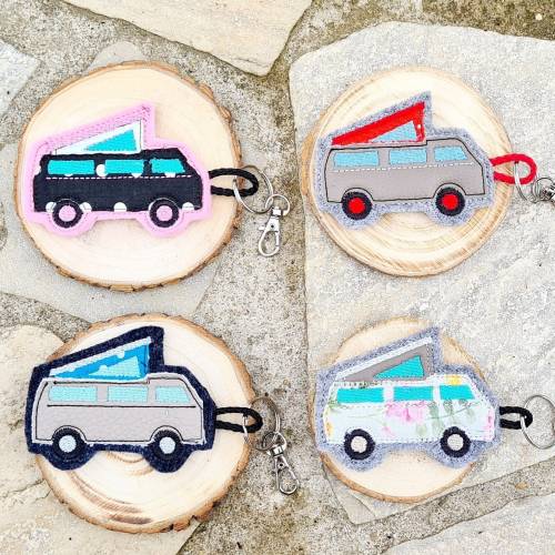 Stickdatei Anhänger Camping Bus