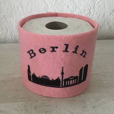 ToilettenpapierBanderole KlopapierBanderole  Freche Sprüche  Geschenk  Unikate - Berlin rosa