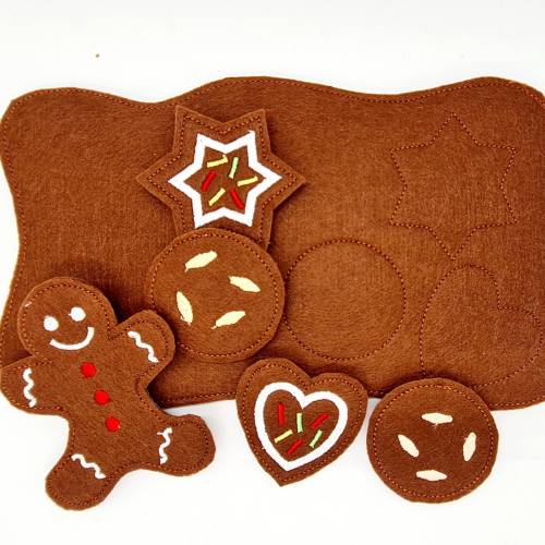 Stickdatei Plätzchen Weihnachten ITH – 6-teiliges Set für Stickmaschine