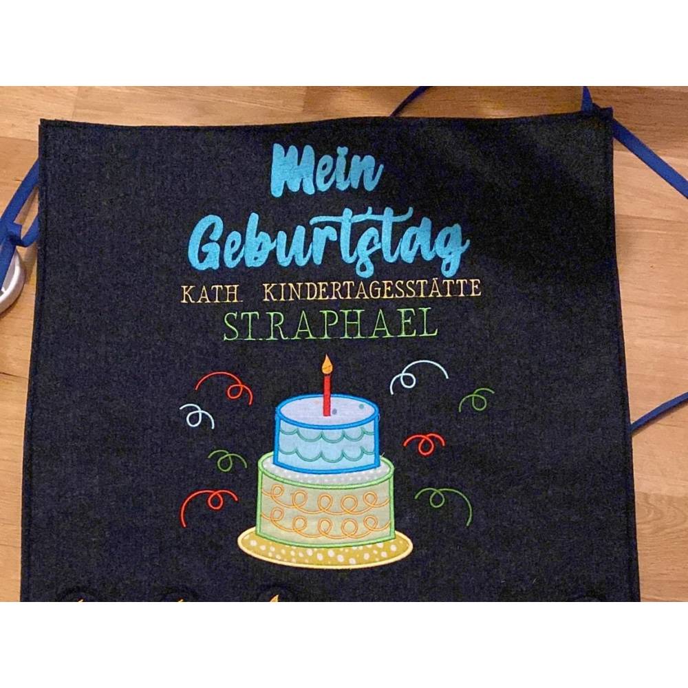 Stickdatei Torte Geburtstag Applikation 3 Größen Bild 3