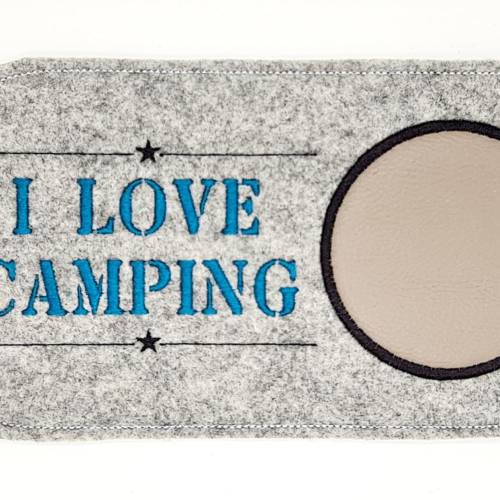 Stickdatei Mug Rug Camping ITH Tassenteppich