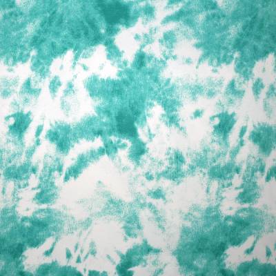Sommersweat French Terry Batik Clouds Wolken Tiffany blue 