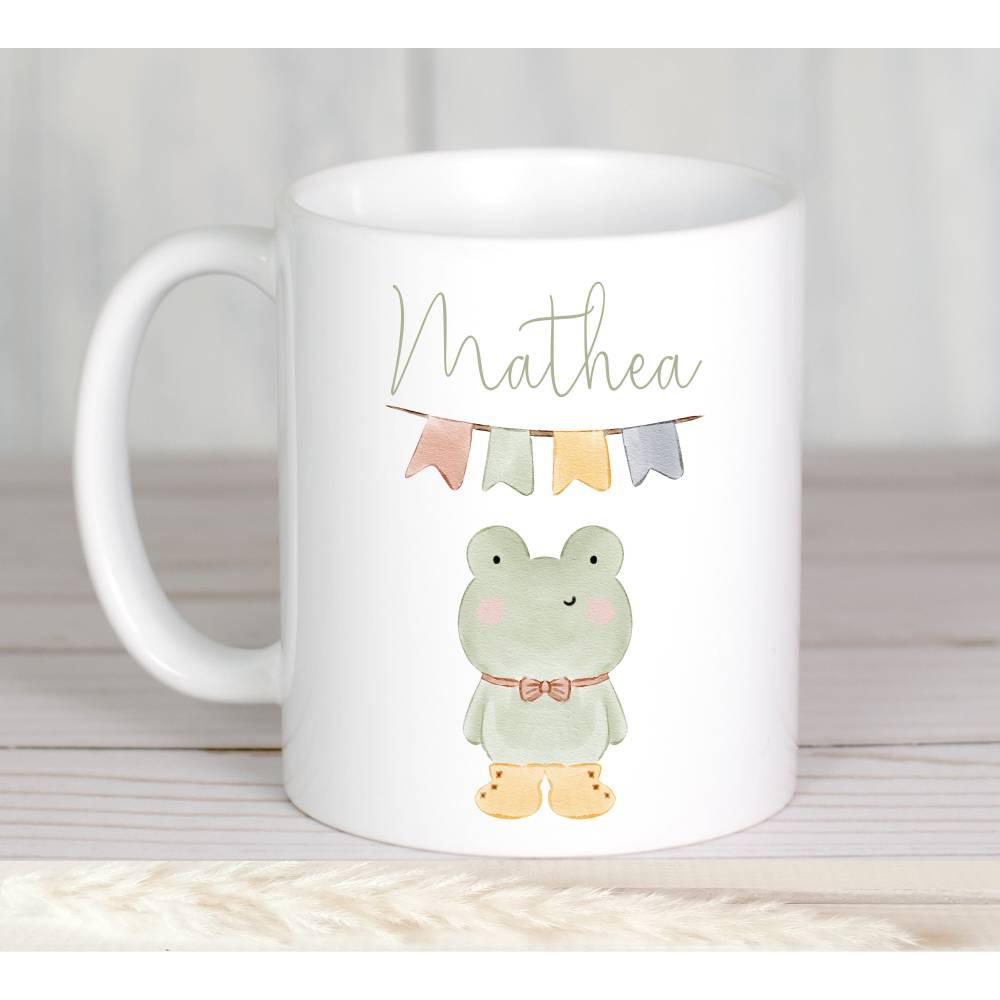 Geschenk Tasse Kind personalisiert, Kindertasse mit Namen Tiere, Tasse Motivwahl, Namenstasse Kinder
