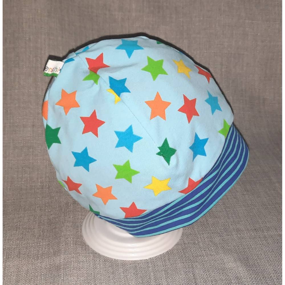 Wende-Beanie KU 47-50cm, Wendemütze, 2-in-1 Mütze mit Bündchen, doppellagige Mütze, Bild 3
