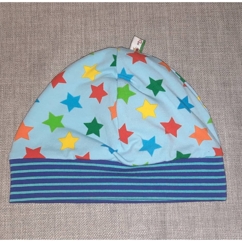 Wende-Beanie KU 47-50cm, Wendemütze, 2-in-1 Mütze mit Bündchen, doppellagige Mütze, Bild 6