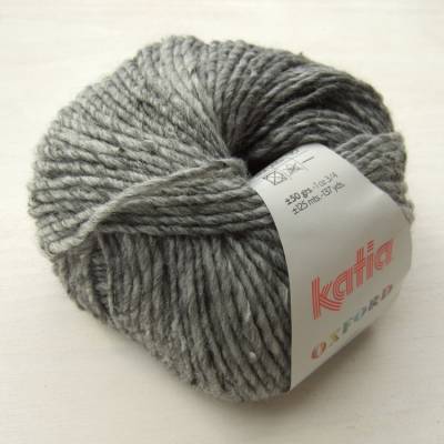 Katia Oxford schöne Tweedwolle mit Viskoseanteil in Farbe 205, grau