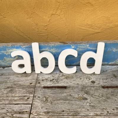 Hausnummer Mosaik, DIY Rohling Kleinbuchstabe a-d aus Gießkeramik zum Selbstgestalten