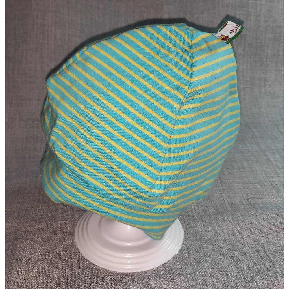 Wende-Beanie KU 47-50cm, Wendemütze, 2-in-1 Mütze mit Bündchen, doppellagige Mütze, Bild 3