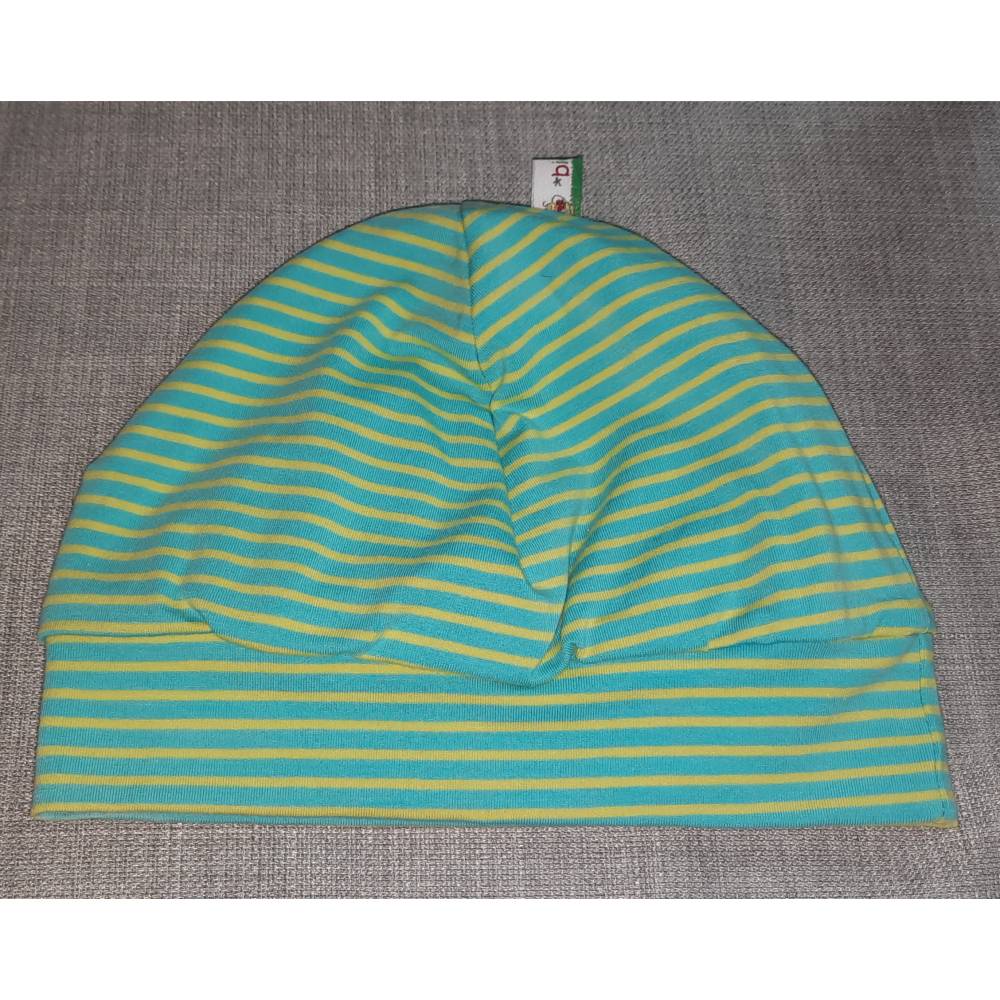 Wende-Beanie KU 47-50cm, Wendemütze, 2-in-1 Mütze mit Bündchen, doppellagige Mütze, Bild 6