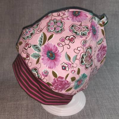 Wende-Beanie KU 47-50cm, Wendemütze, 2-in-1 Mütze mit Bündchen, doppellagige Mütze,