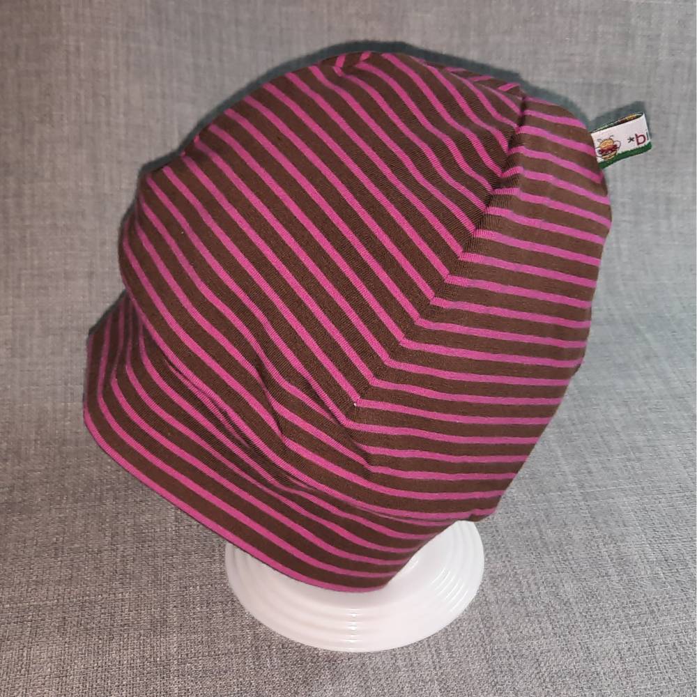 Wende-Beanie KU 47-50cm, Wendemütze, 2-in-1 Mütze mit Bündchen, doppellagige Mütze, Bild 3