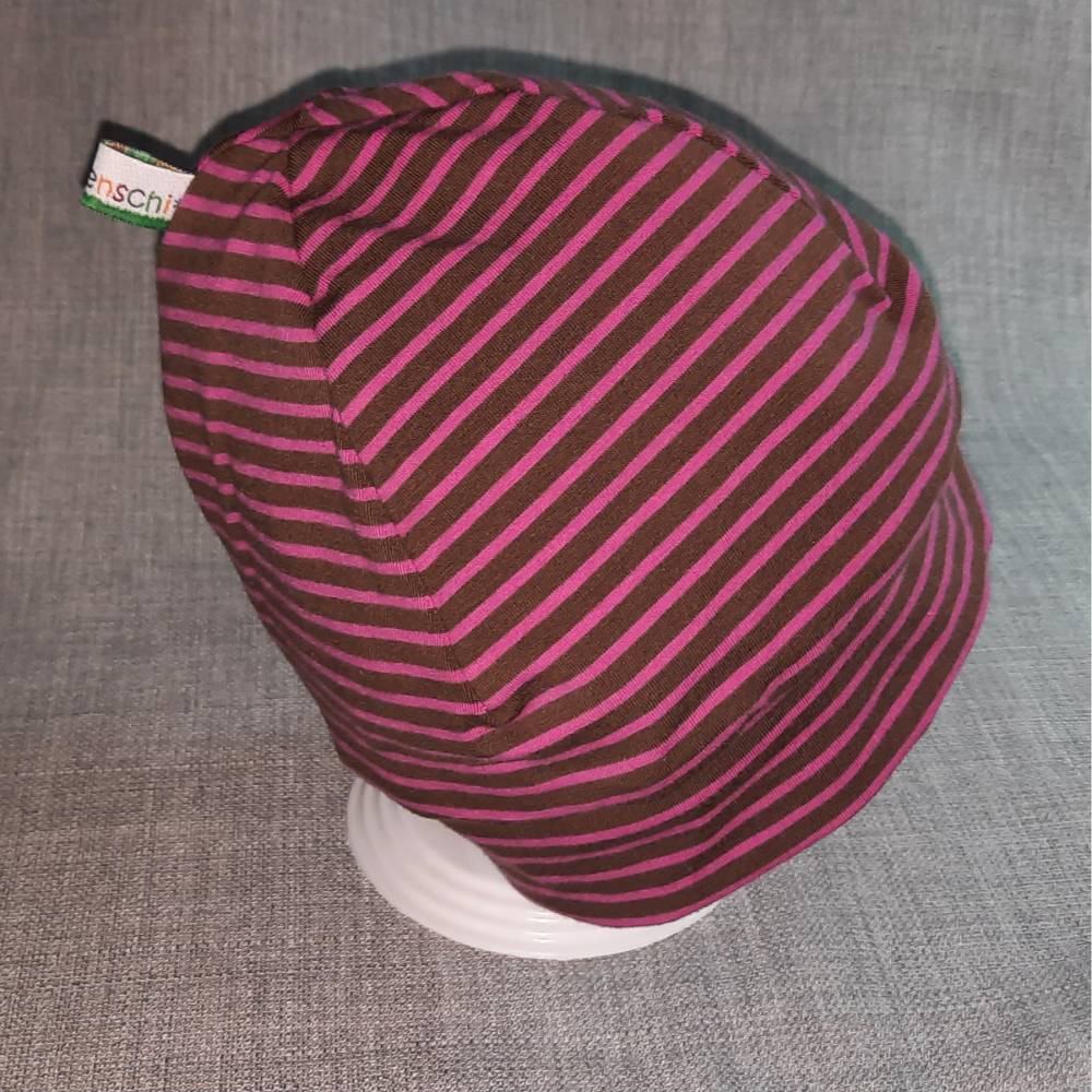 Wende-Beanie KU 47-50cm, Wendemütze, 2-in-1 Mütze mit Bündchen, doppellagige Mütze, Bild 4