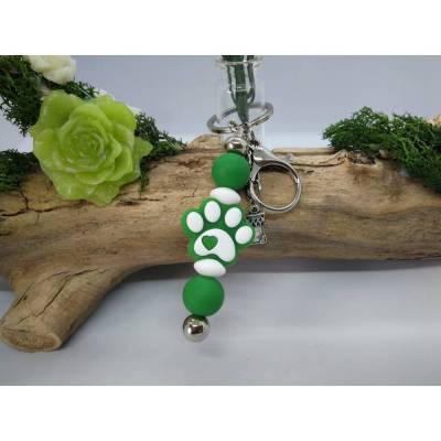 Schlüsselanhänger Pfote aus Silikon in verschiedenen Farben