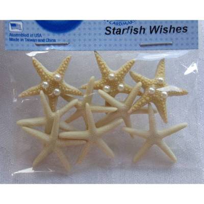 Dress it up Knöpfe   Seestern Wunsch   (1 Pck.)  Starfish Wishes