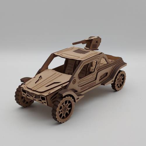 3D Puzzle: Offroad Vehicle / Buggy, DIY Holzbausatz lasergeschnitten, Puzzle für Erwachsene, Modellbausatz, Modell