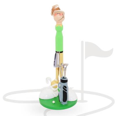 Handgefertigte Golfer-Holzfigur – Einzigartiges Golf-Geschenk aus Holz