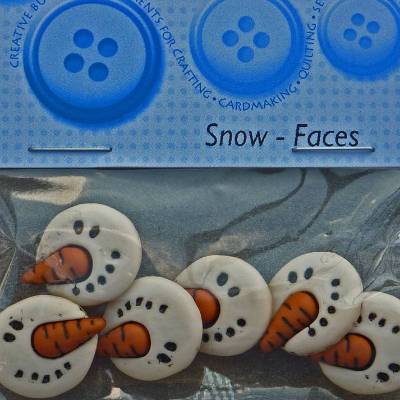 Knöpfe Dress It Up Snow Faces 6 Stück