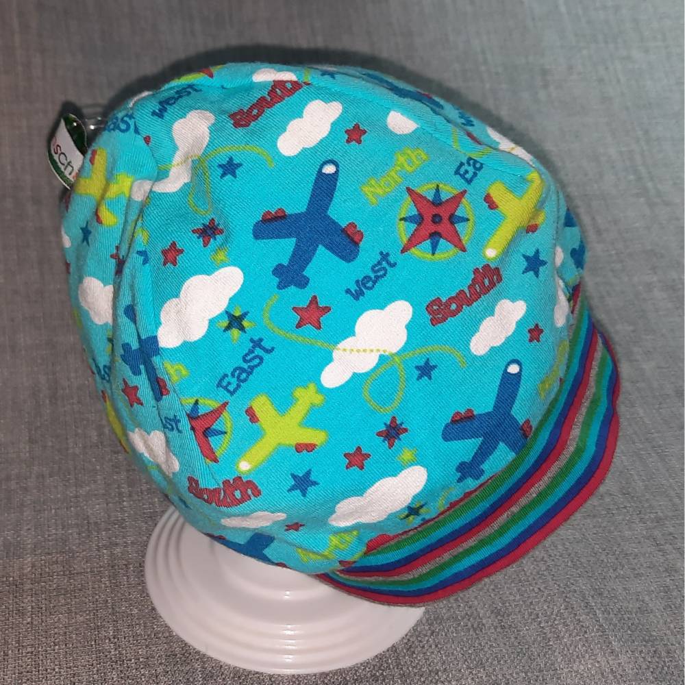 Wende-Beanie KU 43-46cm, Wendemütze, 2-in-1 Mütze mit Bündchen, doppellagige Mütze Bild 1