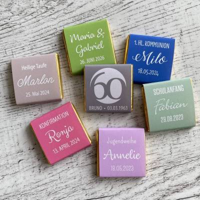 Gastgeschenk Geburtstag | Schokolade Schokotäfelchen | personalisiert