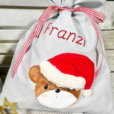 Weihnachtssäckchen Bär Bärchen Nikolaussäckchen personalisiert mit Name