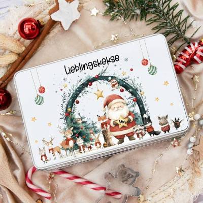 Keksdose personalisiert, Plätzchendose Weihnachten, Personalisierte Keksdose, Geschenk Kinder, Vorratsdose