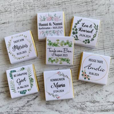 Gastgeschenk Taufe | Schokolade Schokotäfelchen | personalisiert
