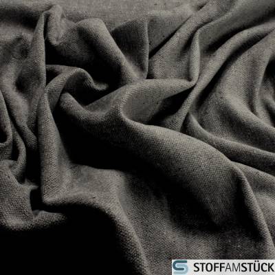 Stoff Viskose Wolle Polyacryl Baumwolle Polyester Leinwand grau Melange JAB Anstoetz CA1174/093 mausgrau