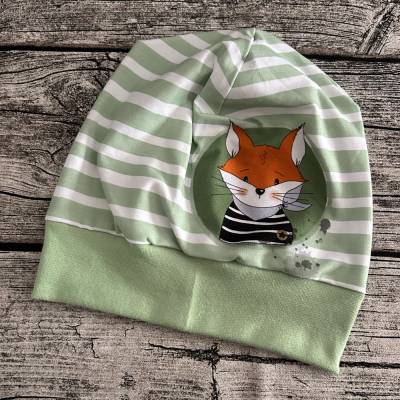 wunderschöne Mütze Beanie gr.53-55 kleiner Fuchs