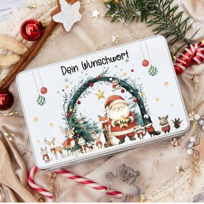 Keksdose personalisiert, Plätzchendose Weihnachten, Personalisierte Keksdose, Geschenk Kinder, Vorratsdose