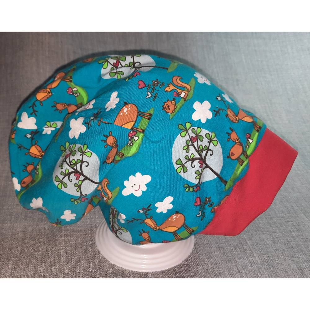 Long Beanie zum wenden KU 47-50cm, Wendemütze, 2-in-1 Mütze mit Bündchen, doppellagige Mütze, Bild 1