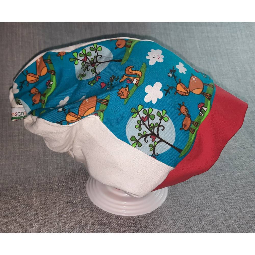 Long Beanie zum wenden KU 47-50cm, Wendemütze, 2-in-1 Mütze mit Bündchen, doppellagige Mütze, Bild 4