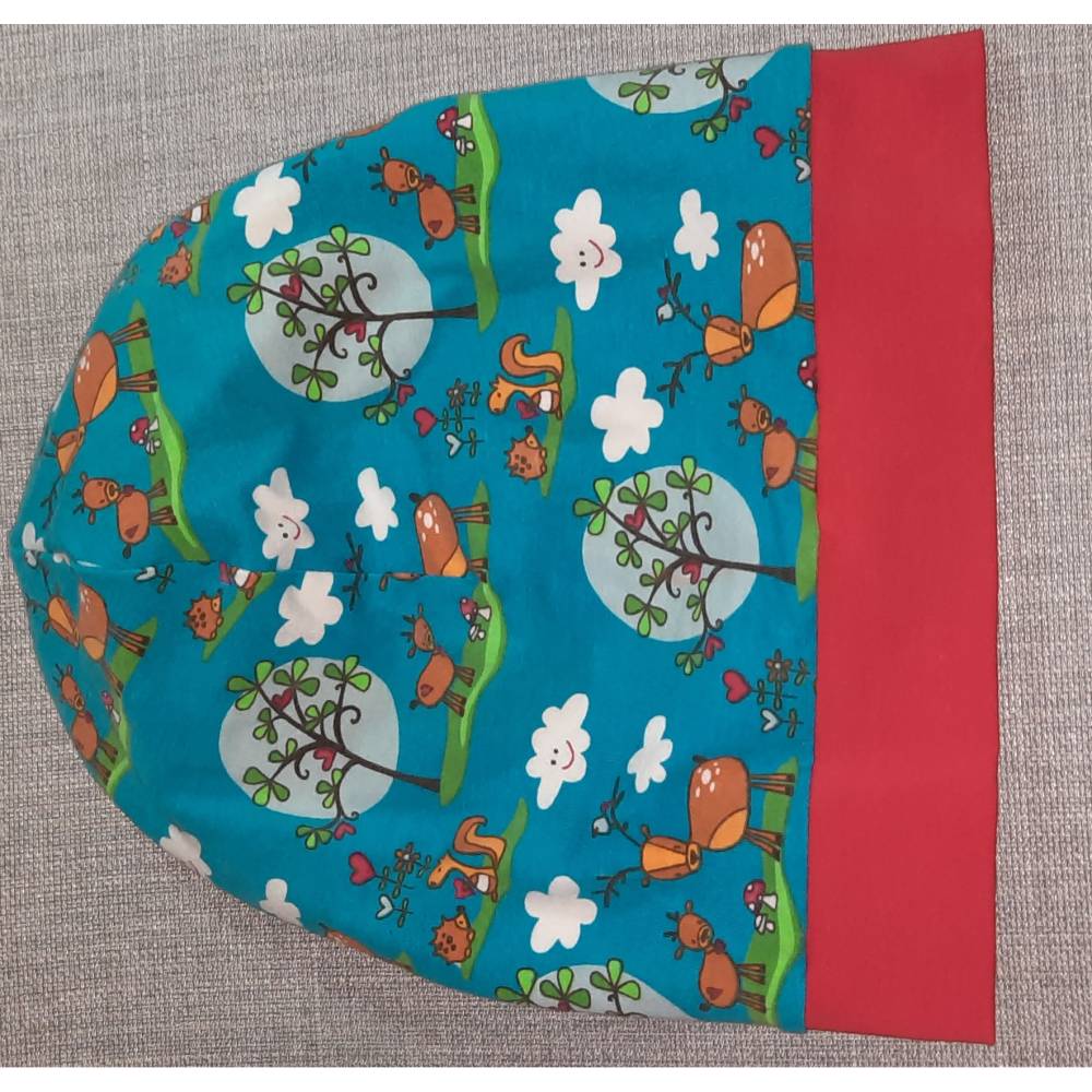 Long Beanie zum wenden KU 47-50cm, Wendemütze, 2-in-1 Mütze mit Bündchen, doppellagige Mütze, Bild 5