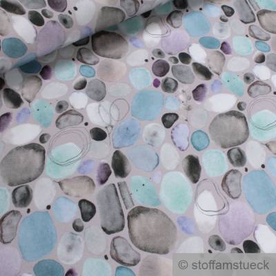 Stoff Baumwolle Elastan Single Jersey pastell rosa Kieselstein dehnbar rosa