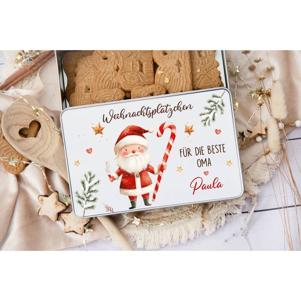 Keksdose personalisiert, Plätzchendose Weihnachten, Personalisierte Keksdose, Geschenk Kinder, Vorratsdose