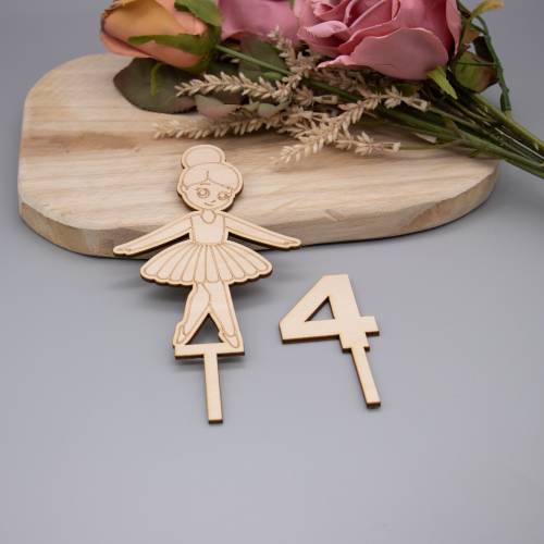 Eleganter Caketopper mit Ballerina-Motiv