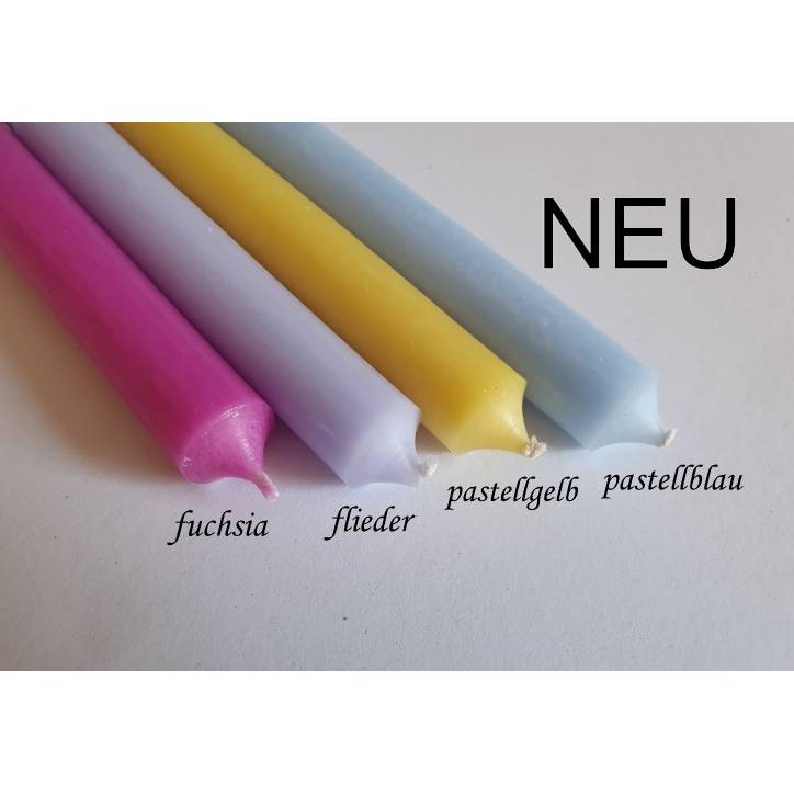 Stabkerzen im Set 10 cm oder 18cm lang - 22mm Durchmesser farbig | Vorteilspack Kerzenset Farbenkombi