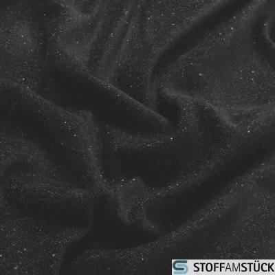 Stoff Viskose Wolle Polyacryl Baumwolle Polyester Leinwand schwarz Melange JAB Anstoetz CA1174/099