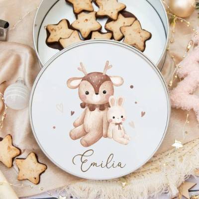 Keksdose personalisiert, Plätzchendose Weihnachten, Personalisierte Keksdose, Geschenk Kinder, Vorratsdose