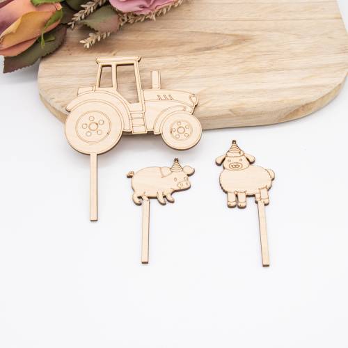 Caketopper Traktor –  Kuchenaufsatz für Geburtstage & Babypartys