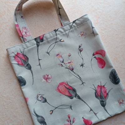 Mini StoffBeutel, Stofftasche, Einkaufstasche, Shopper, mit Hühner - Motiven