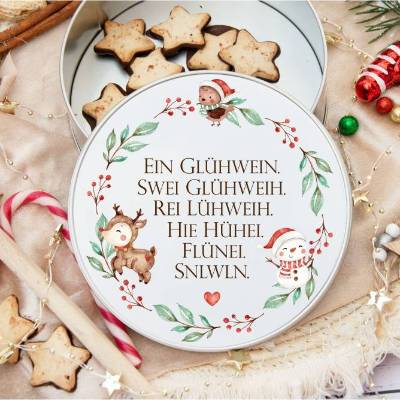 Keksdose personalisiert, Plätzchendose Weihnachten, Personalisierte Keksdose, Geschenk Kinder, Vorratsdose