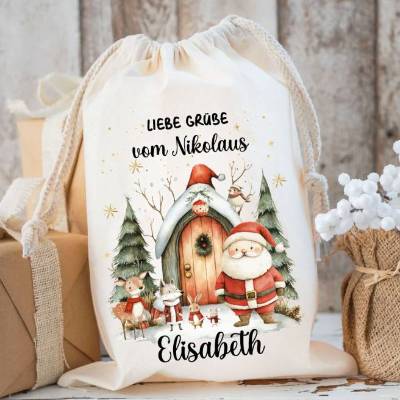 Nikolaussack, Geschenke Kinder personalisiert mit Name, Nikolausgeschenk, Tasche, Nikolausbeutel Weihnachten
