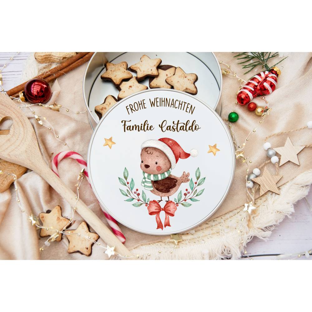 Keksdose personalisiert, Plätzchendose Weihnachten, Personalisierte Keksdose, Geschenk Kinder, Vorratsdose