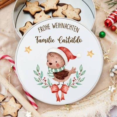 Keksdose personalisiert, Plätzchendose Weihnachten, Personalisierte Keksdose, Geschenk Kinder, Vorratsdose